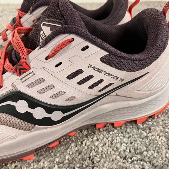 Saucony Trail Peregrine 10 Shoes Womens Size 8.5 Gray Black Res S10556-30 - Picture 2 of 7